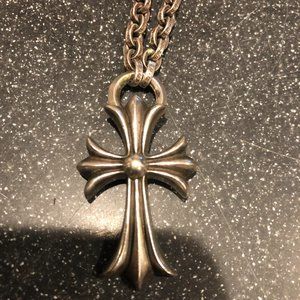 Authentic Chrome Hearts Necklace w/Cross Pendant